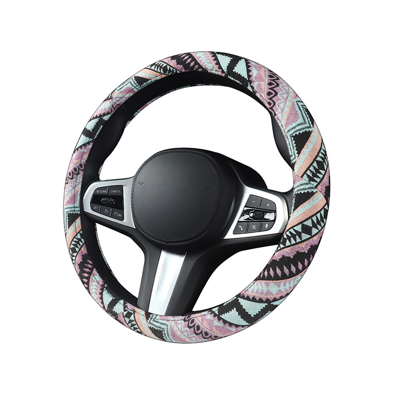 YY-A002 Ethnic Pattern Anti-Slip Comfortable Car Steering Wheel Cover