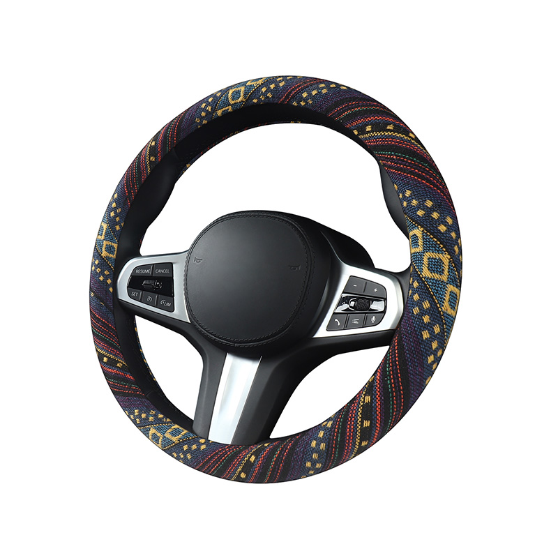 YY-A003 Bohemian Car Truck Linen Steering Wheel Cover